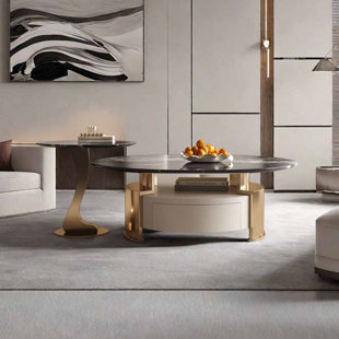 Creative supercrystalline stone coffee table