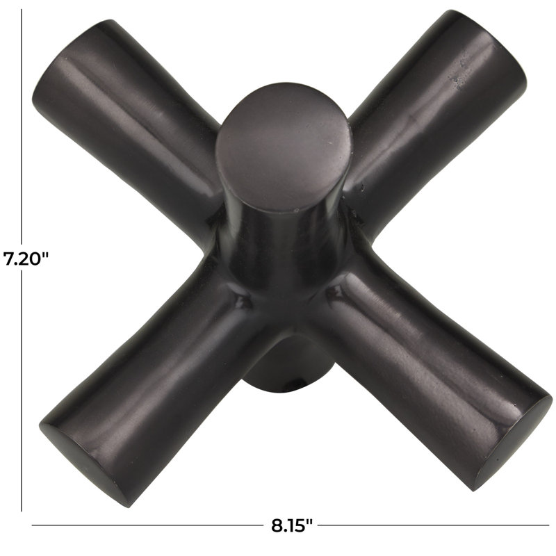 Sculpture en aluminium et aluminium Jack, Noir, H 8,6 po x l 10 po x P 11 po