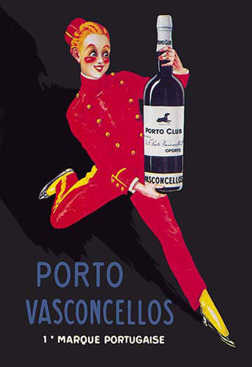 Publicité rétro porto vasconcellos, H 66 po x l 44 po x P 1,5 po