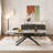 Mahjabin 9 - Piece  Dining Table Set 102.36'' Extendable Sintered Stone Table and 8 Faux Leather Chairs-627286279-627359023