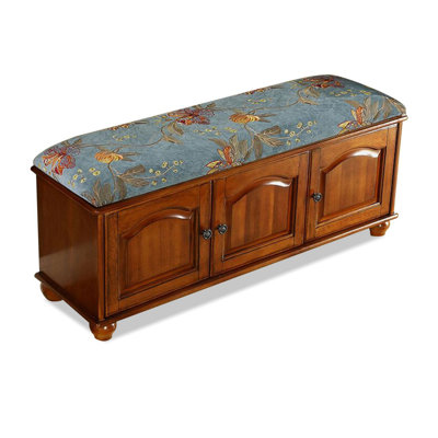 Blue Upholstered Bench