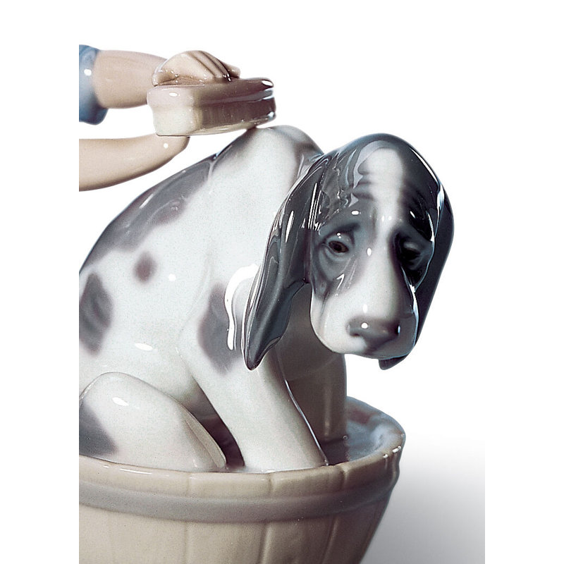 Bashful Bather Dog Figurine