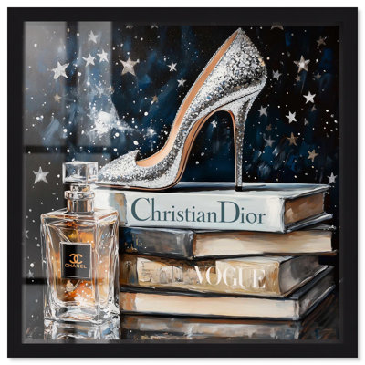 Sparkling Stars Heel Shadowbox Print Fashion Art Prints by Art Remedy