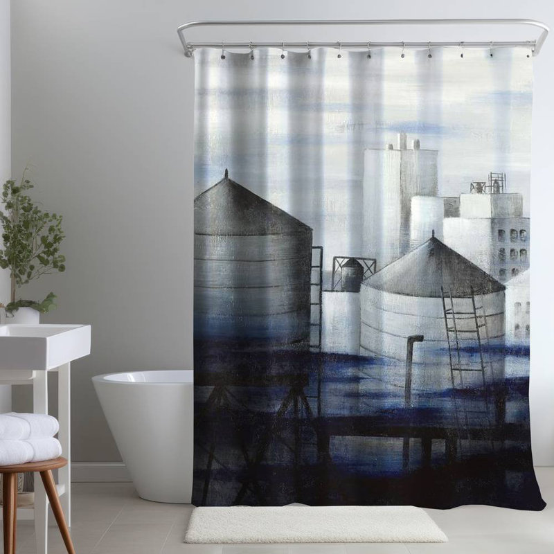 Shower Curtain CI250 – Polyester Shower Curtain, Dye Sublimation Print, 71" W × 74" L