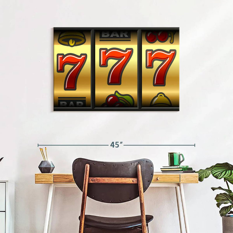 Senne Lucky Winning Slot Machine, 24" H x 36" W