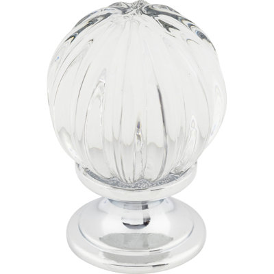 Clear Melon Crystal 1 1/8" Diameter Round Knob