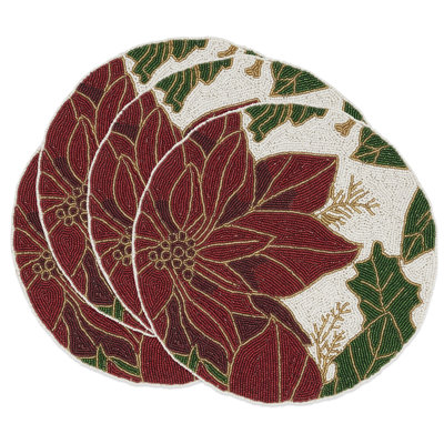 Napperon Shimmering Poinsettia