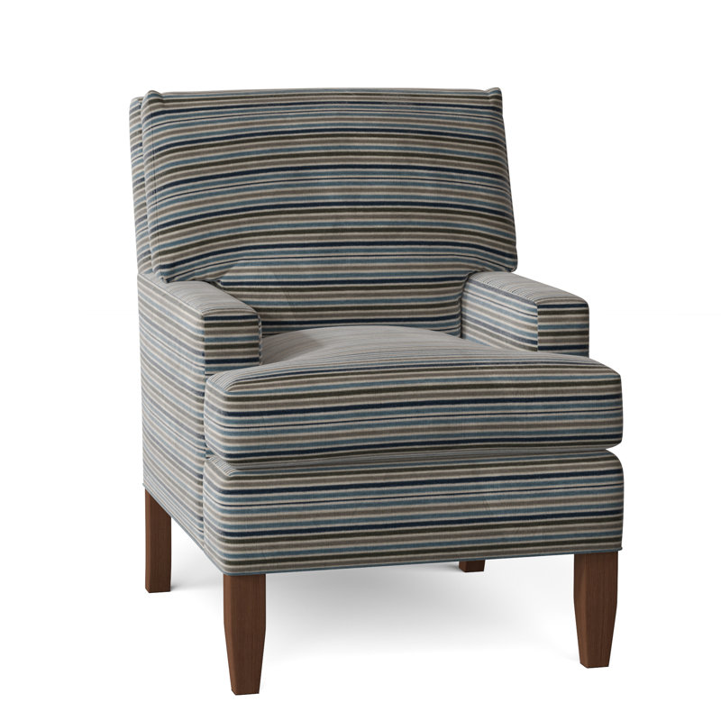 Fauteuil Huntington, Bleu laurier, H 37 po x l 31 po x P 37 po, Gris