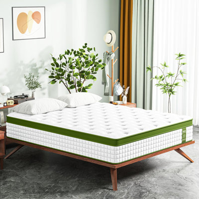 Grand matelas de 12 po dans une boîte, mousse viscoélastique imprégnée de gel, ressorts ensachés, isolement de mouvement, respirant et apaisant -, États-Unis, soulagement confortable, États-Unis