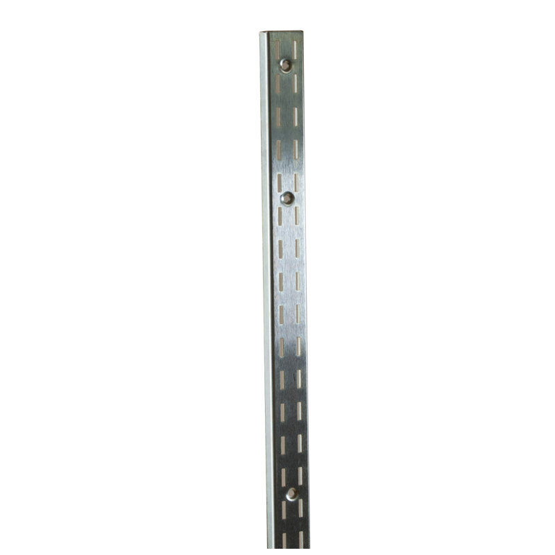 96" Heavy Weight Double Slotted Standard, Chrome