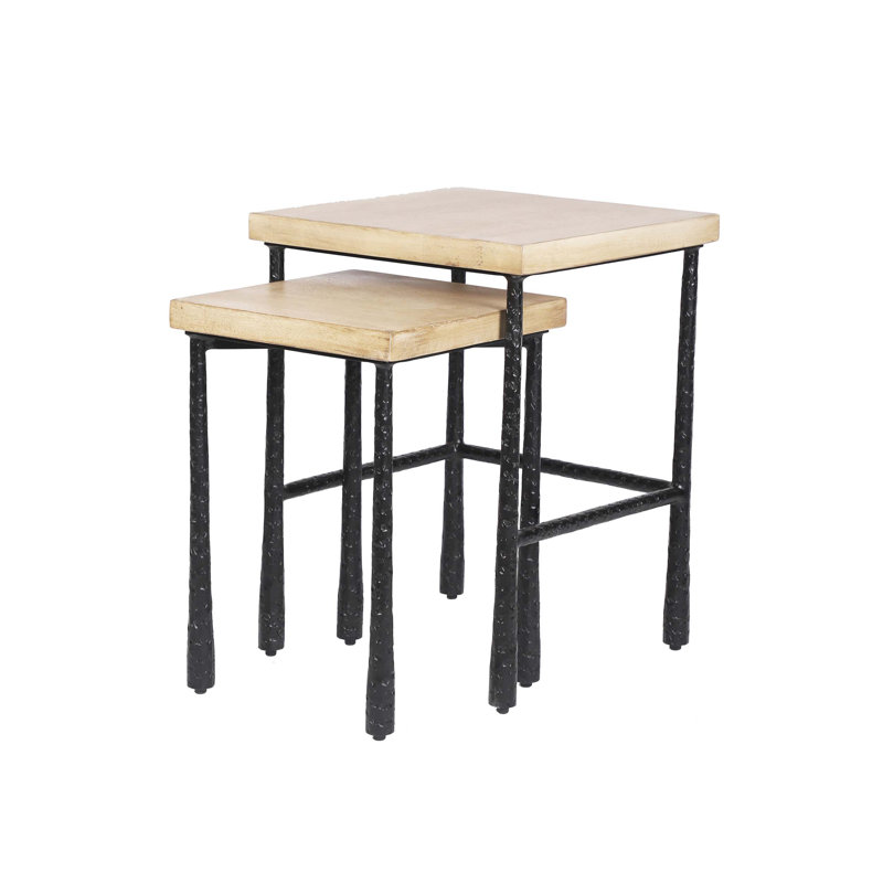 Miloh Solid Wood Top Nesting Tables