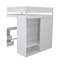Lit mezzanine compact en bois massif de style moderne idéal pour les espaces compacts