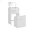 Petit meuble-lavabo avec miroir - ensemble de coiffeuse avec coiffeuse, chaise, tiroirs, petite coiffeuse mignonne pour les filles dans le salon