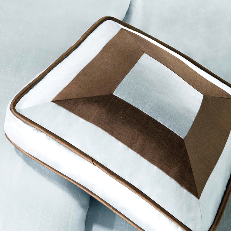 Édredon pour très grand lit de 7 po, literie de couleur neutre, conception transitionnelle, comprend un édredon, 2 taies décoratives, 1 carré et des oreillers de literie de 7 pièces pour très grand lit, collection Hotel, coussins décoratifs, détails complexes