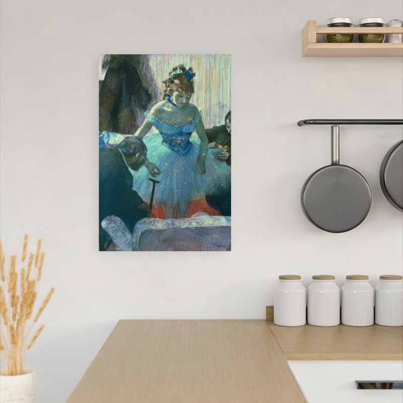 Danseuse dans sa loge - Affiche murale contemporaine abstraite impressionniste, H 18 po x l 12 po