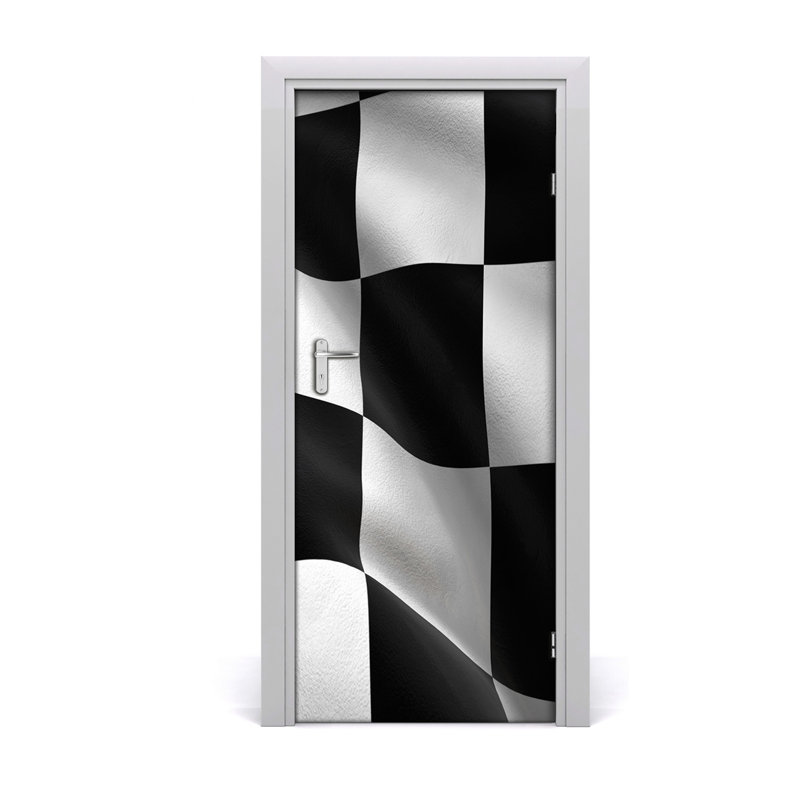 Home Finish Flag Door Decal