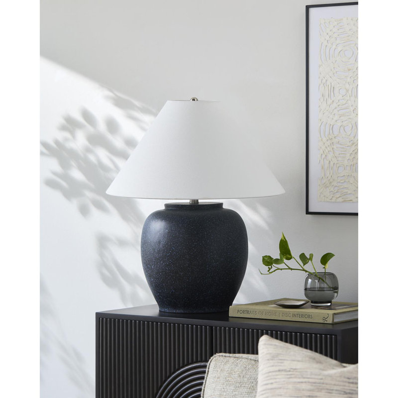 Lampe de table Kiku, Blanc, Bleu