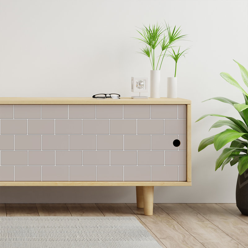 Edil 28.5cm W x 14cm L Vinyl Peel and Stick Subway Tile