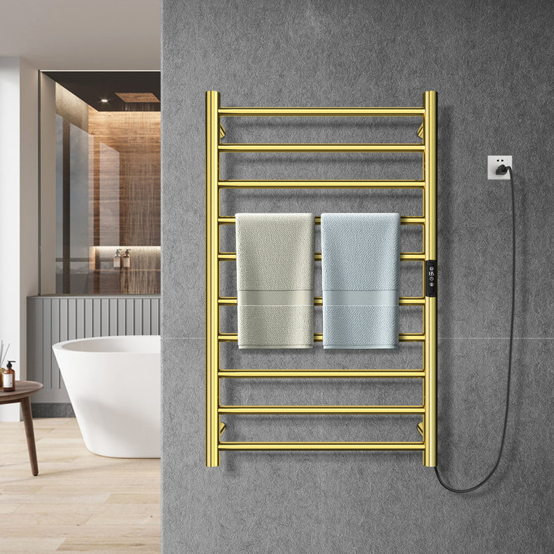 Towel Warmer WRJAHCG Heated Towel Rack, Gold Electric Heated