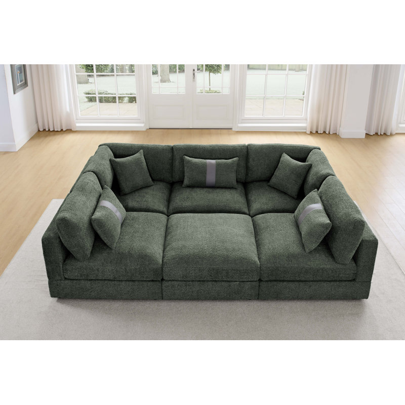 Luxecloud Modular Sectional, Green