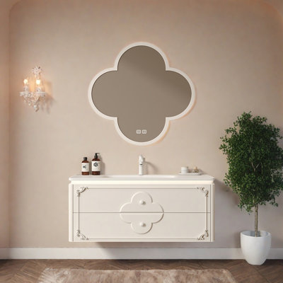 Cream-style light luxury bathroom cabinet