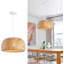 Luminaire suspendu en bambou tissé à la main - Lustre en rotin naturel pour îlot de cuisine, salle à manger et plafond de chambre à coucher - Luminaire suspendu réglable certifié UL avec douille E26-1246156392