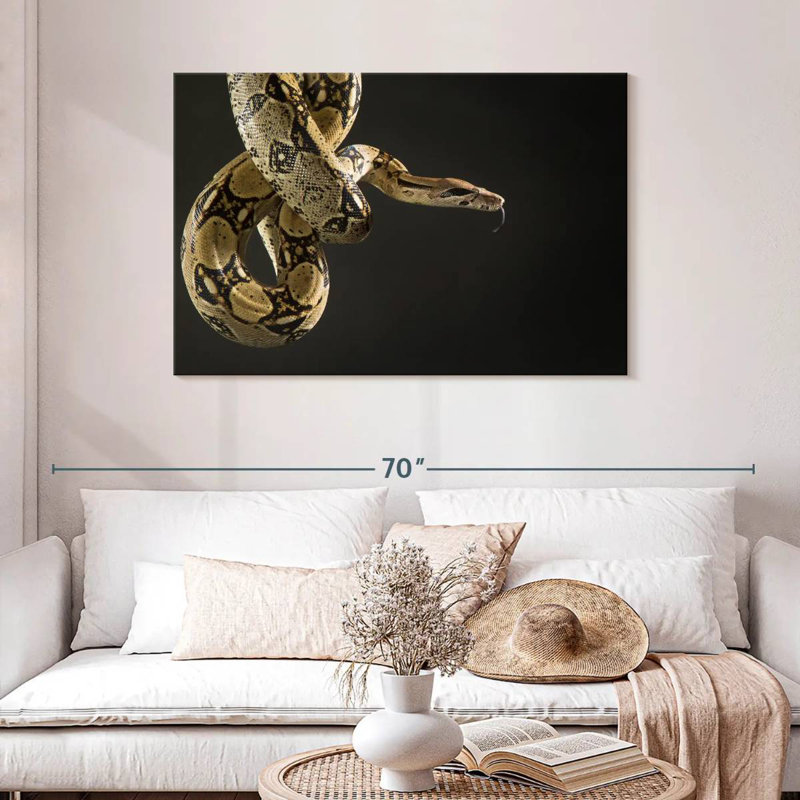 Brampt Hanging Brown Snake, 30" H x 45" W