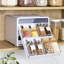 Étagère à épices réglable YouCopia SpiceStack®, assaisonnements rétractables pour 24 bouteilles et porte-épices pour l'organisation d'armoires de cuisine et de garde-manger avec 104 étiquettes incluses, collection Organiser Hero