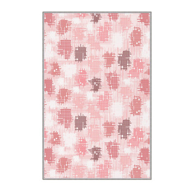 Tapis de couloir élégant (3,3 x 6,6 pi), 100% polyester, d'une hauteur de poils de 0,3 po | Antibactérien, PVC antidérapant dessous | Impression numérique 3D, lavable à la machine | Parfait pour les vestibules et les espaces de vie, durable et facile d'entretien