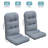 Outdoor 4'' Adirondack Chair Seat Cushion, Two-Piece Set-775036180
