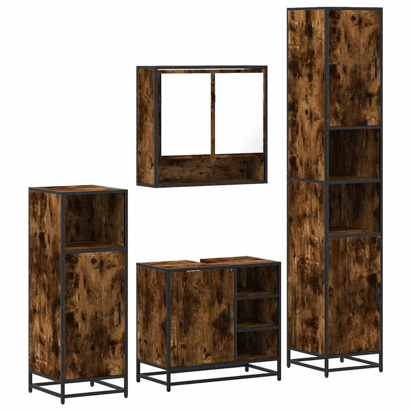 Shalona Bathroom Furniture Suite, Rustric Brown