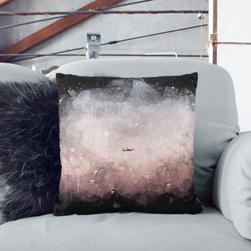 Square Throw Cushion, White, 40cm H x 40cm W x 15cm D
