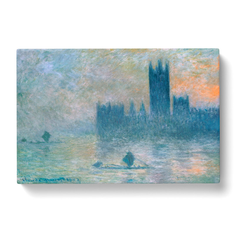 Houses Of Parliament In London Vol.4 by Claude Monet - Wrapped Canvas, 35cm H x 50cm W x 3cm D