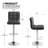 Marte Faux Leather Swivel Bar Stools, Adjustable Counter Height Barstools with Backrest and Footrest-40658658