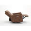 Fauteuil inclinable électrique en cuir avec base et pivot