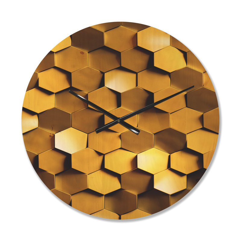 Horloge murale en bois doré, Petit