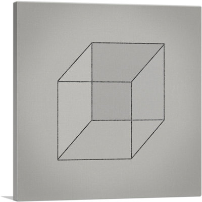 Mid-Century Modern Cube Lines - Reproduction de dessin sur toile tendue