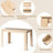 Space-Saving Wood Dining Table Set For 4, Dining Table Set With 2 Benches-1446748685-1446748687-1446748675