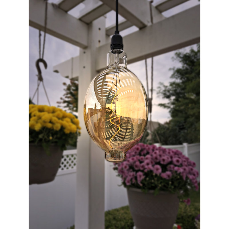 Luminaire suspendu pour l’extérieur 1 lumière del ovale à pile Behr