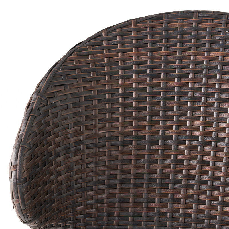 Petti Polyethylene (PE) Wicker Outdoor 25.5'' Counter Stool
