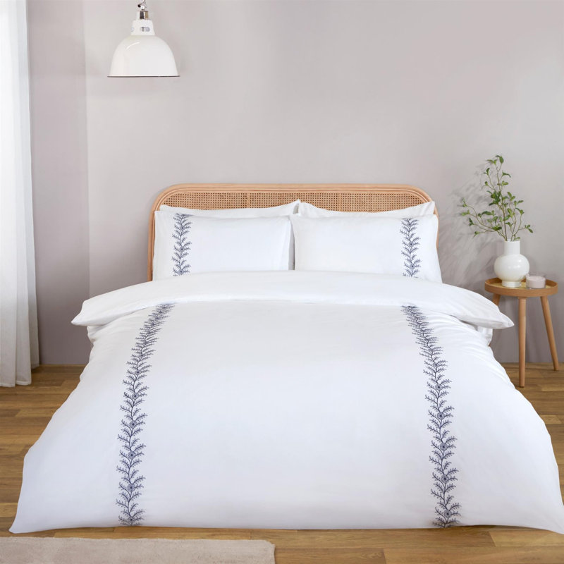 Cotton Blend Floral Duvet Cover Set, King