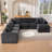 8 - Piece Compression Modular Upholstered Sectional-1522777828
