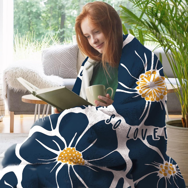 Jeté en flanelle Boho, L 50 po x l 40 po