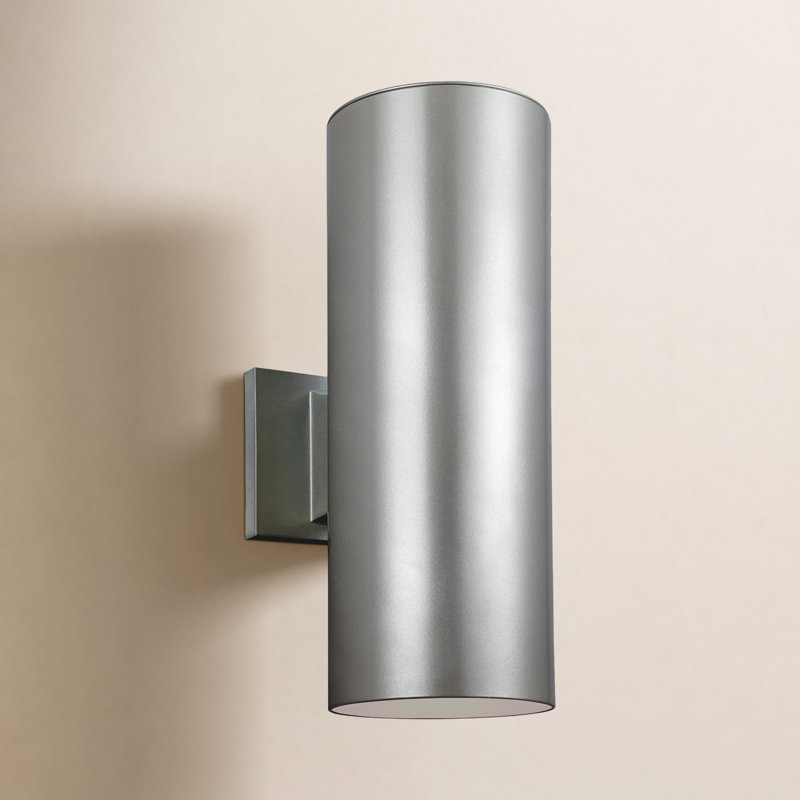 Dylan LED Wall Light, 14.25" H x 5.125" W x 5.125" D, Painted Brushed Nickel
