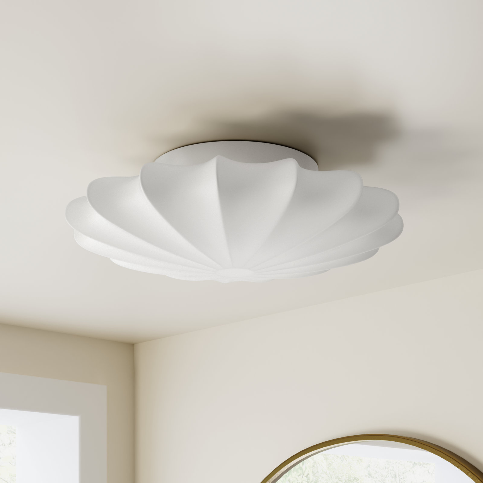 Silk Semi Flush Mount, 8.66" H x 15.75" W x 15.75" D
