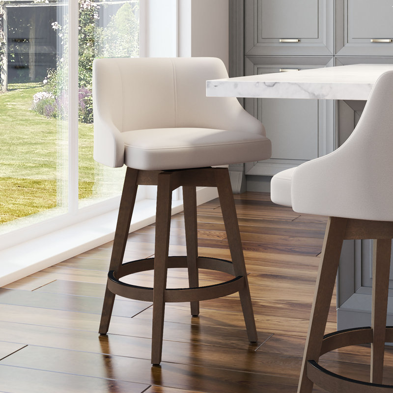 Tabouret de bar et de comptoir Laurene, Tabouret de bar (assise de 30 po de hauteur), Beige