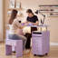 Bureau Nail Tech avec tabouret de rangement, dépoussiéreur électrique, table de manucure roulante avec roues verrouillables, tiroirs de rangement, coussin de poignet, poste de travail résistant à l'acétone-1393777255