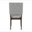 Ensemble de 2 chaises d'appoint en bois à finition noyer et tissu texturé gris