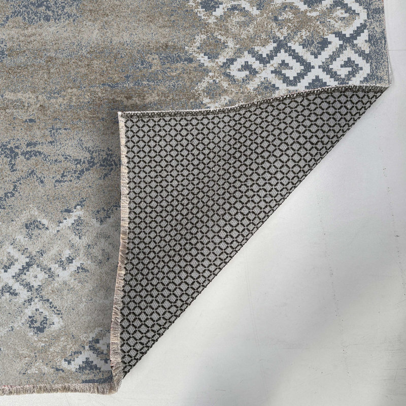 Couloir pour tapis de cuisine en chenille Designer, Rectangle 6 pi 7 po x 8 pi 3 po