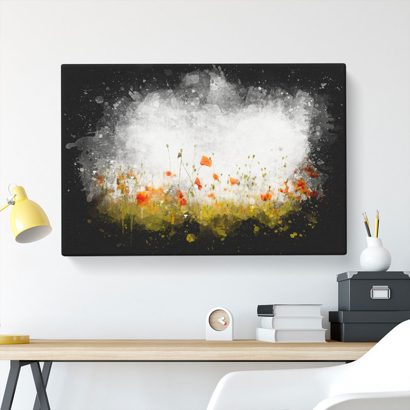 Field Of Poppy Flowers - Wrapped Canvas, 50cm H x 76cm W x 3cm D